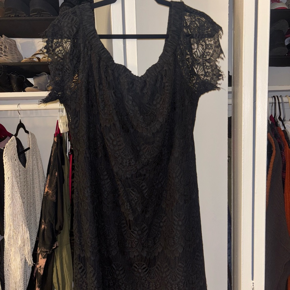 City Chic Black Lace Dress